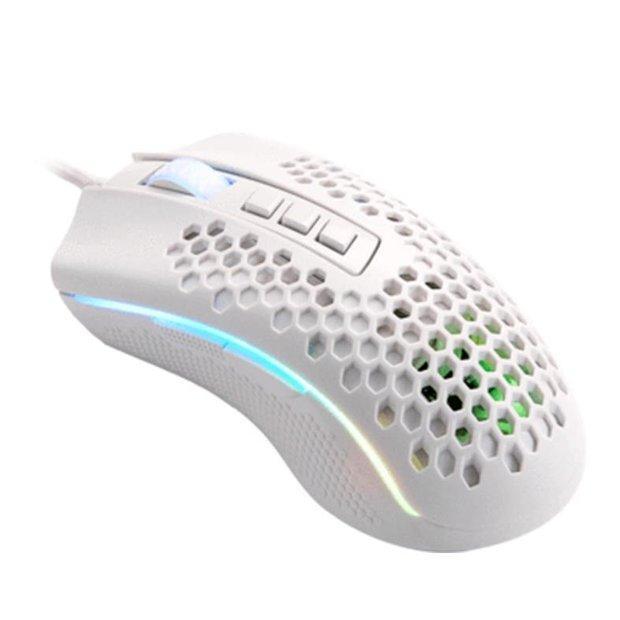 Mouse gamer Redragon Storm Elite Lunar M988W branco e RGB